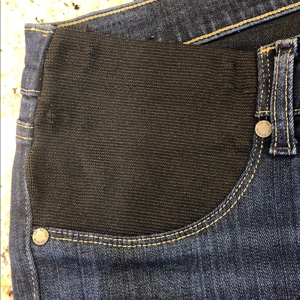 Paige Manhattan Maternity Flare Blue Jeans Mom To Be Fashion Size 30 - Picture 13 of 13